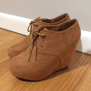 Charlotte Russe Wedge Booties size 8